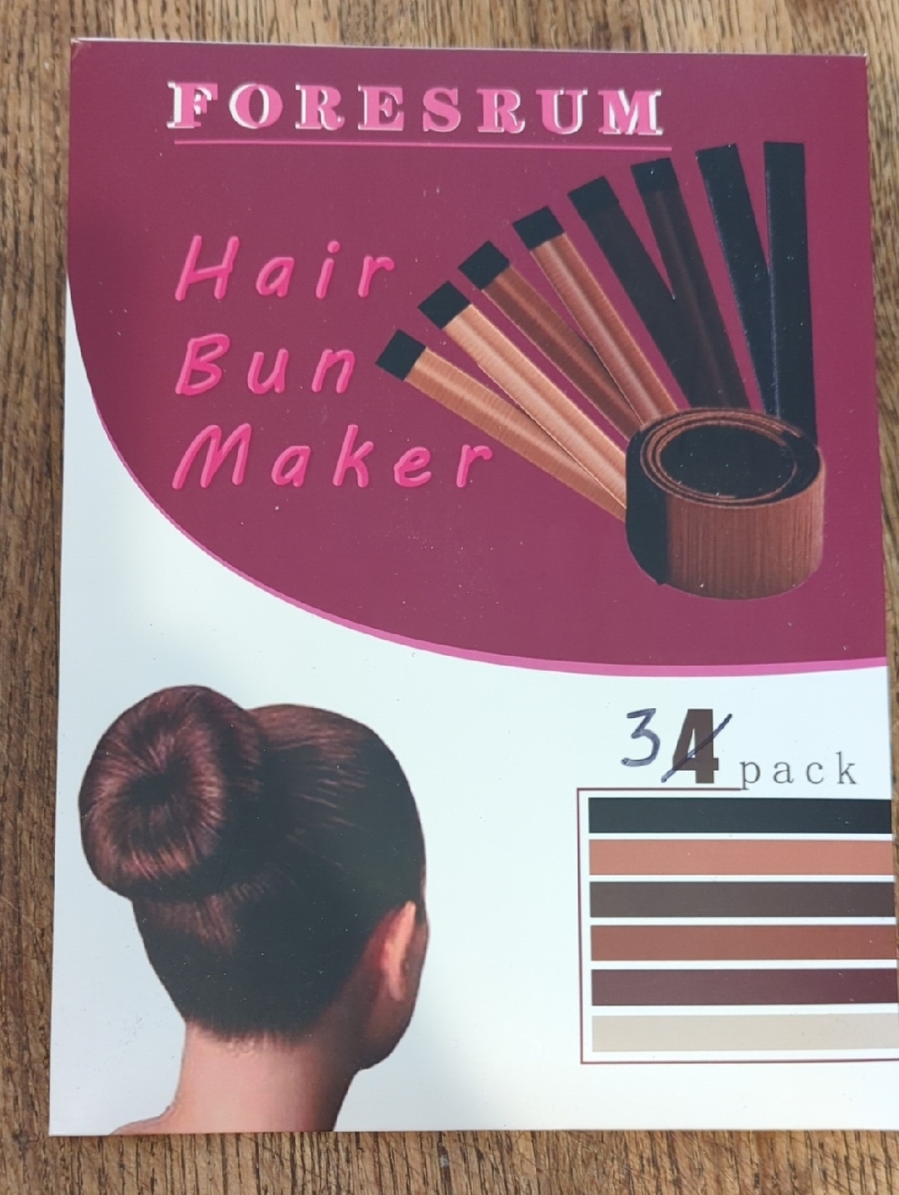 FORESRUM Hair Bun Maker - Brown Shades (3 Pack)